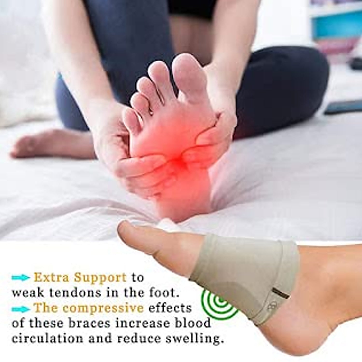 13022 Foot Arch Support for Men & Women | Medial Arch Support for Flat Feet Correction Sleeve with Cushion | Plantar Fasciitis Leg Foot Pain Relief Product | Foot Care for Orthopedic Shoes Slippers, (1 Pair) 13022 Foot Arch Support for Men & Women | Medial Arch Support for Flat Feet Correction Sleeve with Cushion | Plantar Fasciitis Leg Foot Pain Relief Product | Foot Care for Orthopedic Shoes Slippers, (1 Pair)